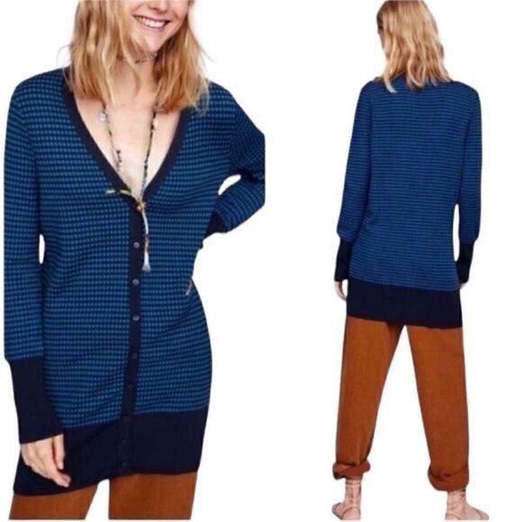 Zara Black & Blue Knit Cardigan(Size Small) - Picture 2 of 8